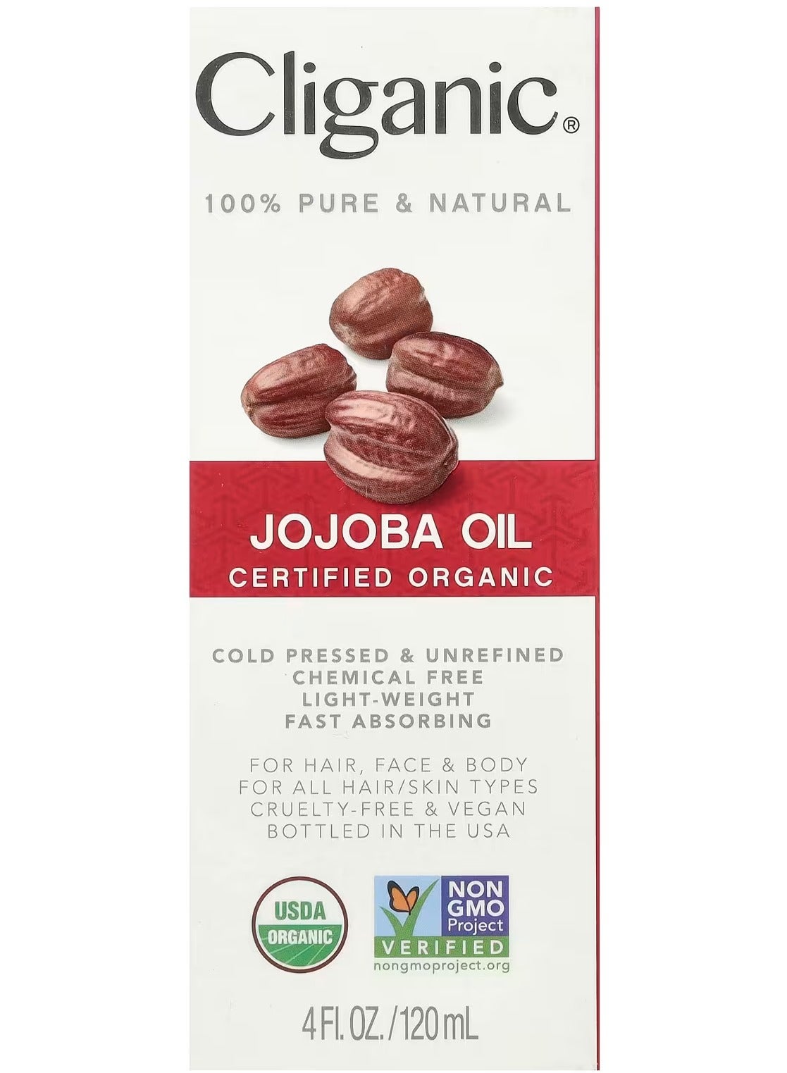 Organic Jojoba Oil, 4 fl oz (120 ml)