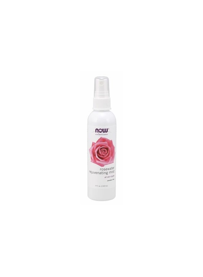 Solutions Rosewater Rejuvenating Mist, Hydration and Rejuvenation Spray for All Skin and Hair Types, 4-Ounce
