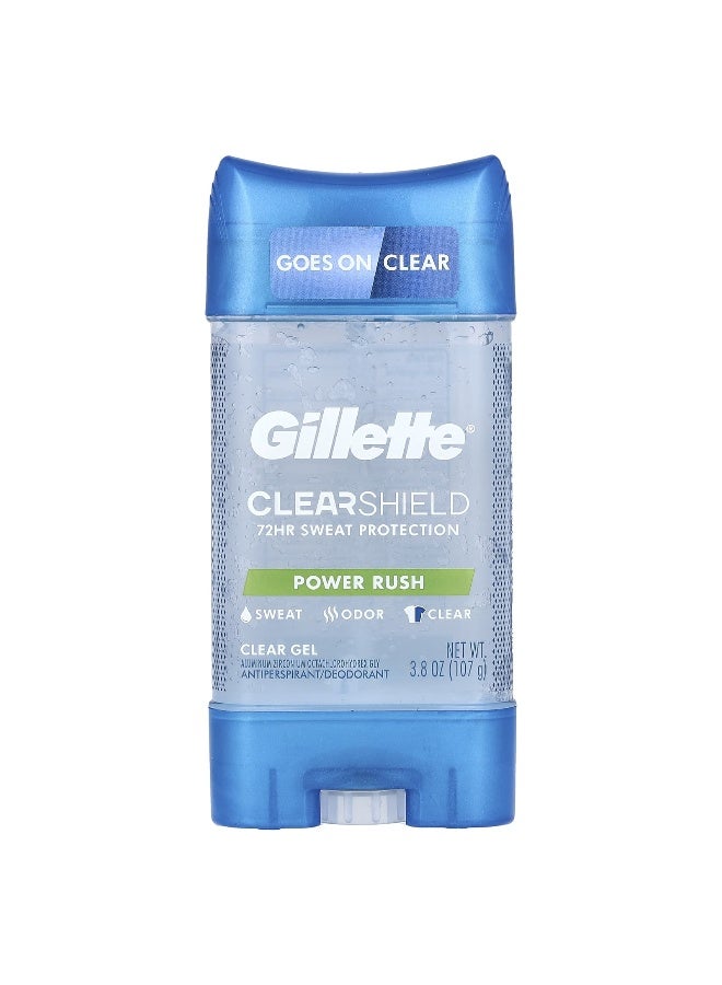 Gillette, ClearShield, Antiperspirant Deodorant, Power Rush, 3.8 oz (107 g)