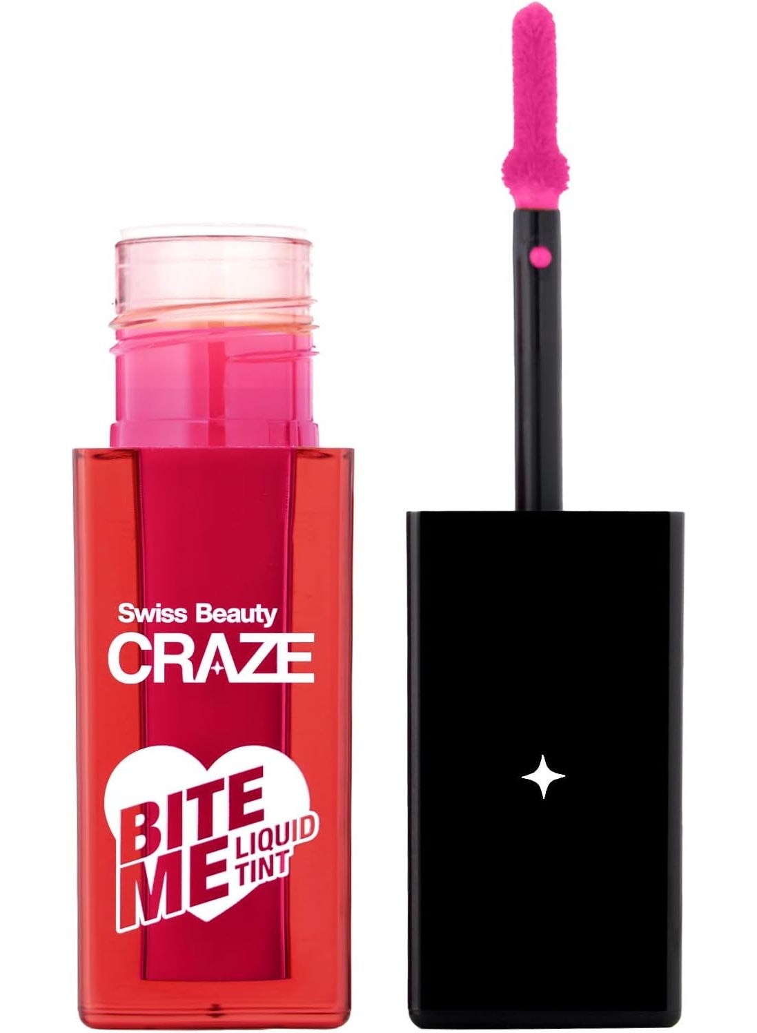 Swiss Beauty Craze Bite Me Natural Liquid Hydrating Tint With Dewy Finish | 6-hour Stay | Shade- Pink Kiss, 4ml
