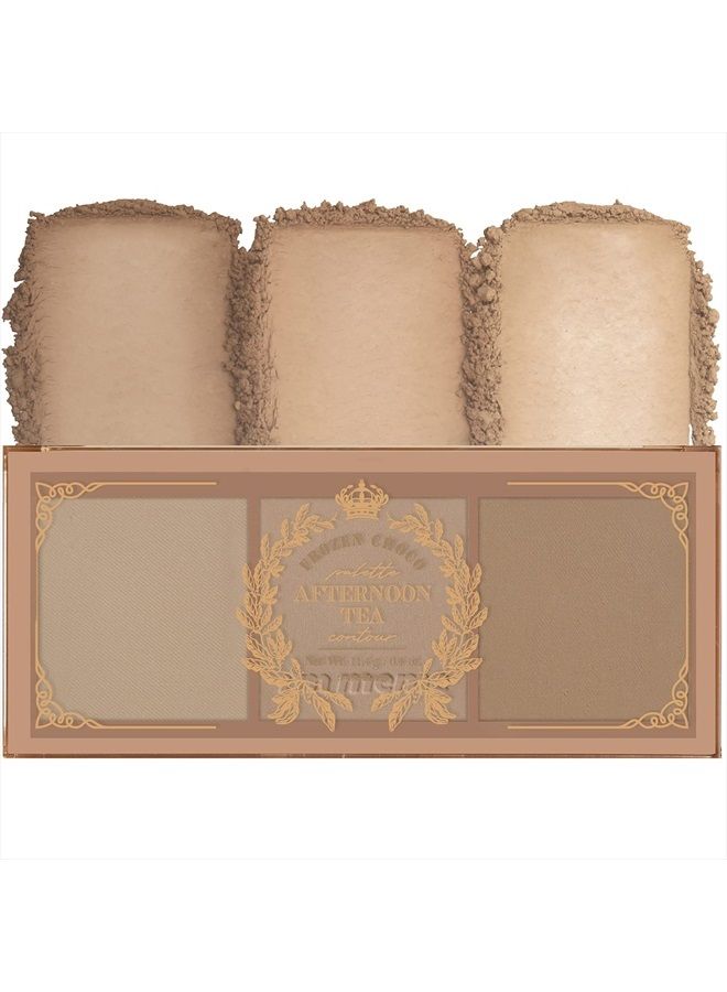 I'm Meme Palette - Afternoon Tea Contour | Frozen Choco, Bronzer Palette for Face & Cheeks, Matte Powder Bronzer, Natural Makeup, Buildable Coverage, Light to Medium, For Cool Tone Skin, 0.4oz