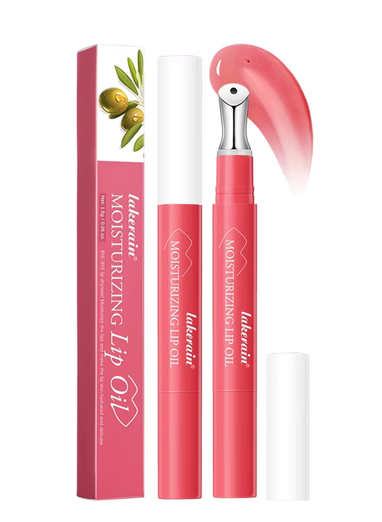 Moisturizing Lip Oil Lipstick Coating Gloss Silky Soft Smooth Hydrating Essence Lips Oil Lip Makeup Base Oils Lips Gloss Oil Long Lasting Lip Stain Lightweight Lip Tint Glow Lip Tint Oil Rose 02