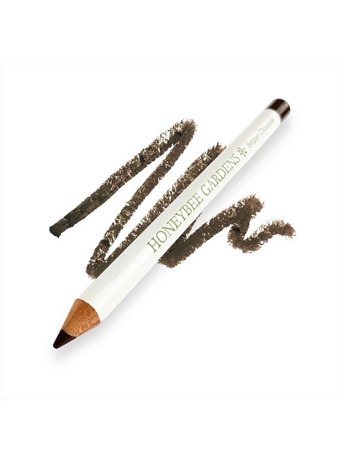 Effortless Dark Brown Matte Eye Liner Pencil, Belgian Chocolate (dark brown matte) - Smooth yet Long Wearing with Deep Pigmentation - Gluten Free, Vegan, Paraben Free