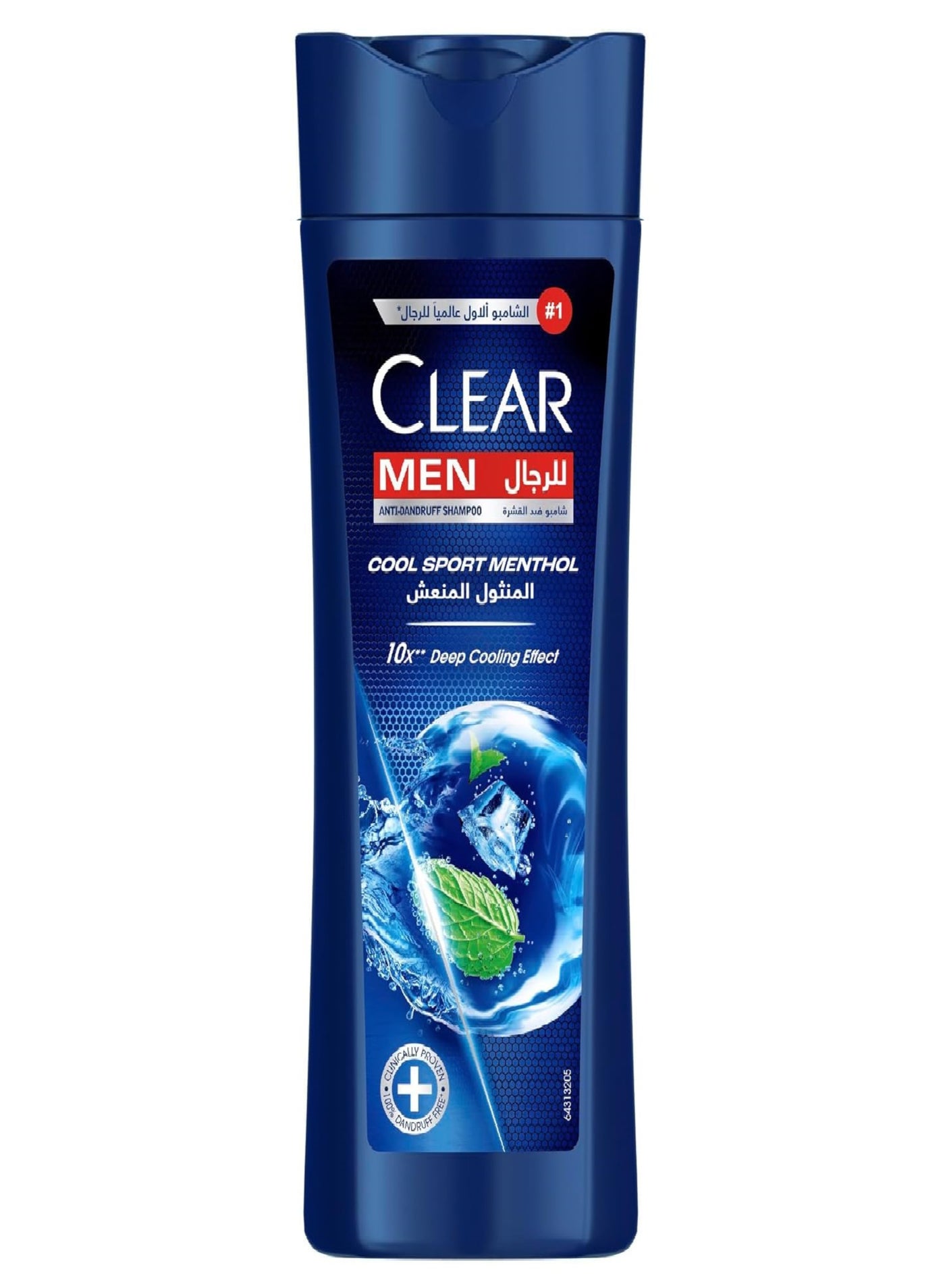 Clear Men's Anti-Dandruff Shampoo Cool Sport Menthol 10x Deep Cooling Effect 400ml
