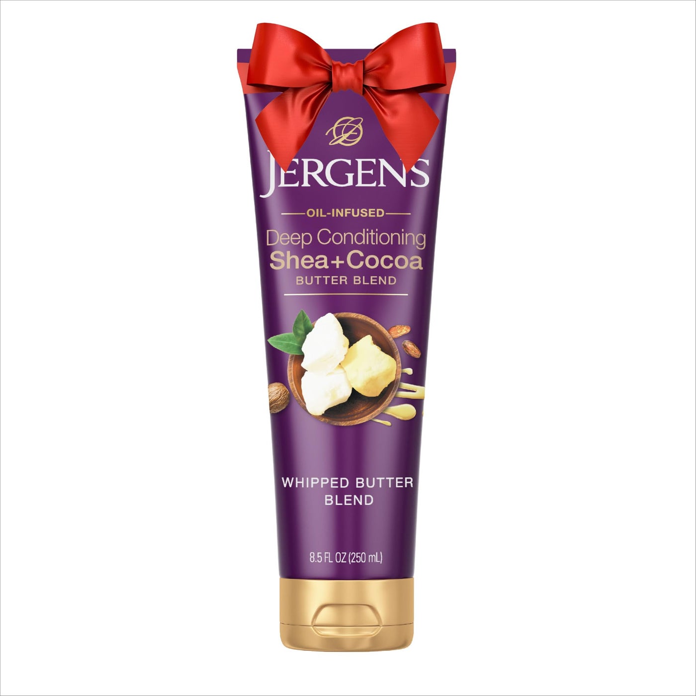 Jergens Shea and Cocoa Whipped Body Butter Lotion, Tone Enriching Hand And Body Lotion for Dry Skin, with Vitamins B3 & E, 8.5 Oz