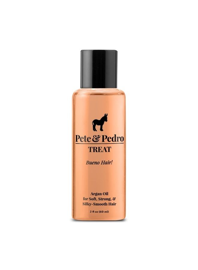 TREAT - Argan Oil Moisturizing Hair Treatment | Keeps Hair Soft, Strong, Frizz-Free, Silky, & Shiny | Helps Dry & Damaged Hair, Skin, Nails, & Cuticles | As Seen on Shark Tank, 2 oz.