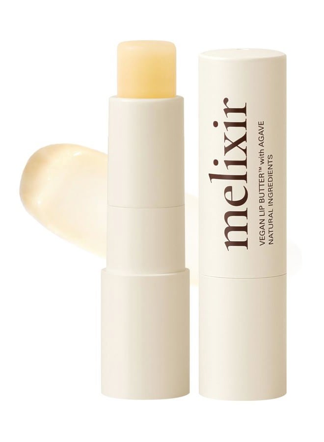Vegan Lip Butter #01 Agave(Clear) (+11 more colors) 0.13oz, Bee Free, Petrolatum Free, Deep Nourishing Plant-Based Vegan Chapstick, Vegan Lip Balm for Dry, Cracked and Chapped Lips