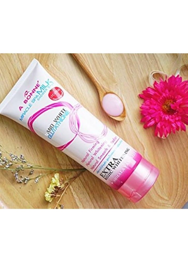 miracle spa milk shower salt + lycopene nano white glutathione 350 g