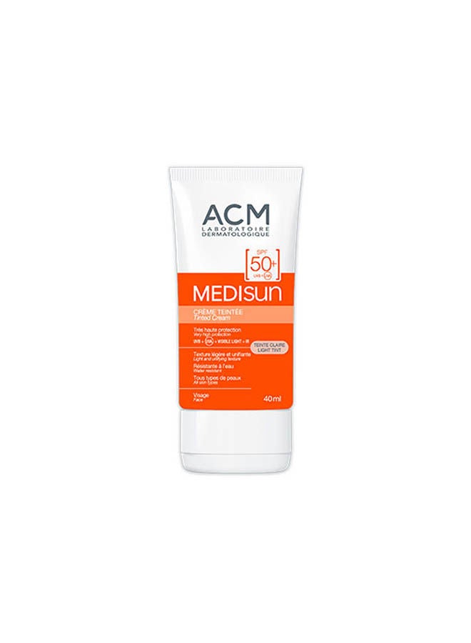 Medisun Light Tinted Cream SPF 50+, 40ml – Tinted Sunscreen for Natural Coverage & UV Defense