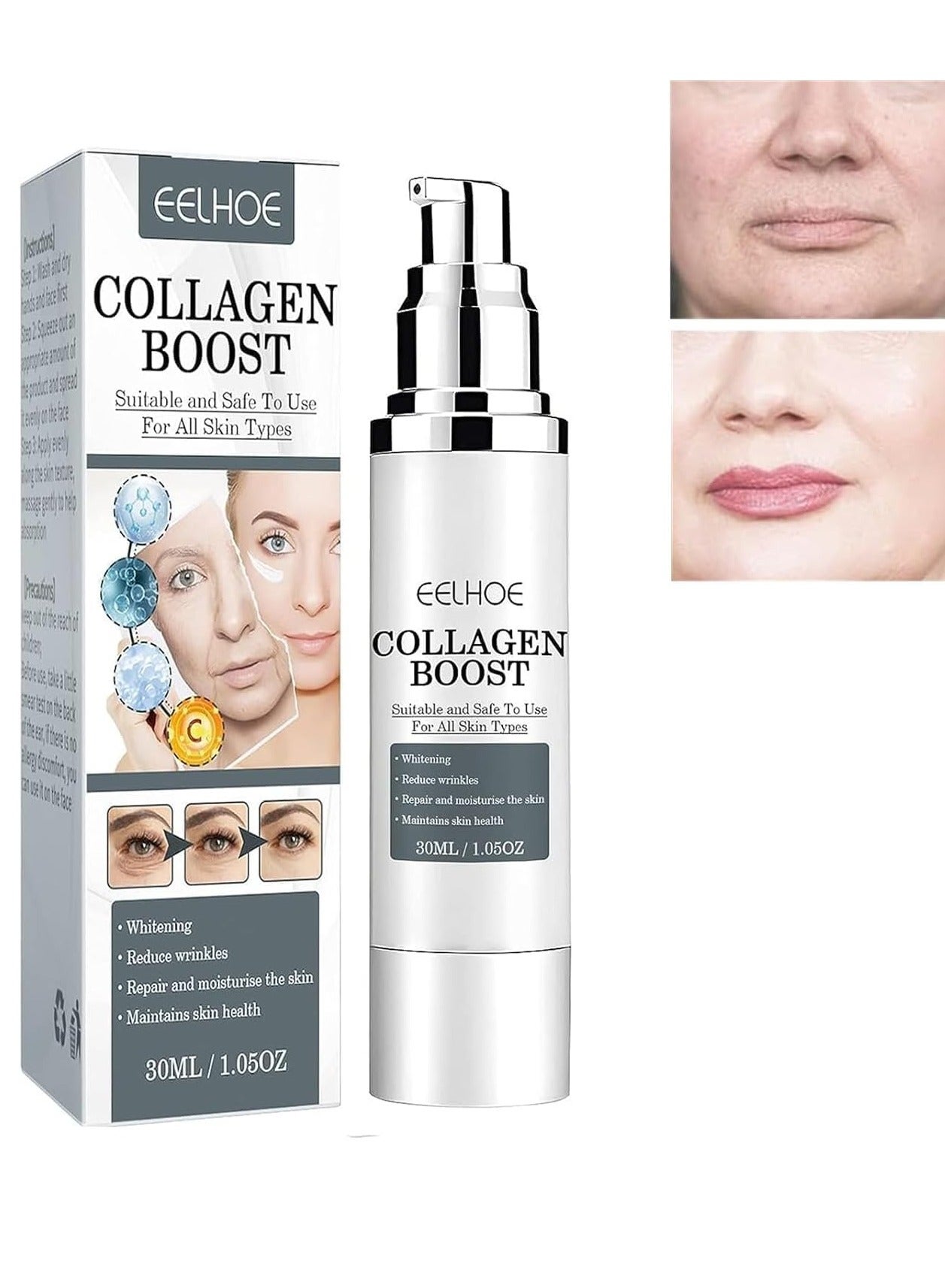30ml Collagen Boost Firming Essence Cream Fade fine lines Face brightening lightining Serum Cream skin care for women