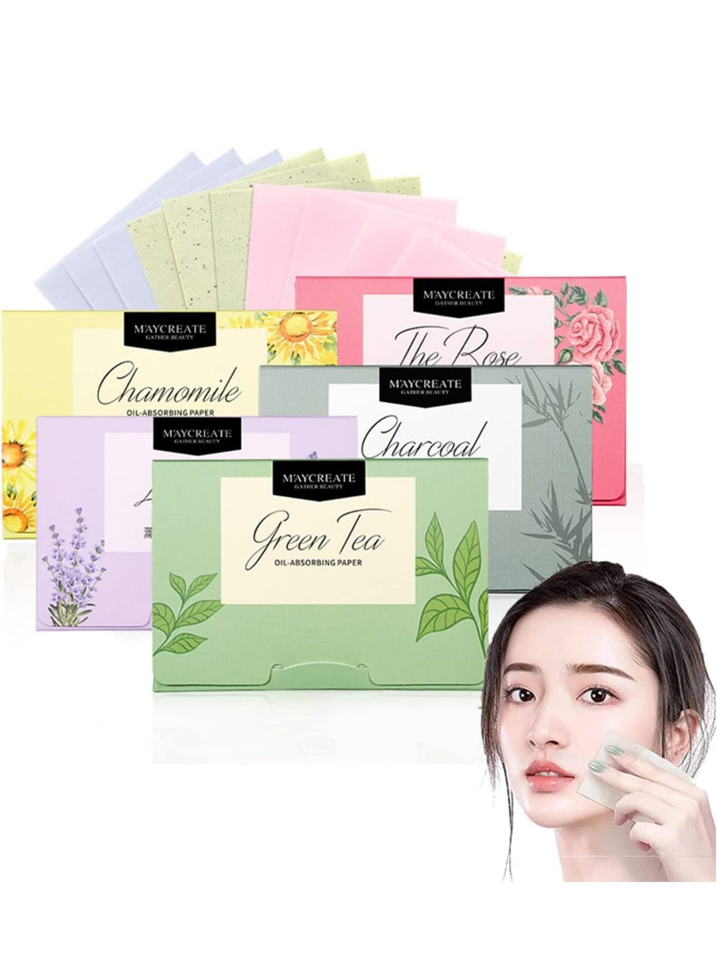 Facial Oil Blotting Paper 600 PCS Natural  Absorbing Tissues Sheets Soft Control Papers for Men and Women for Skin Care