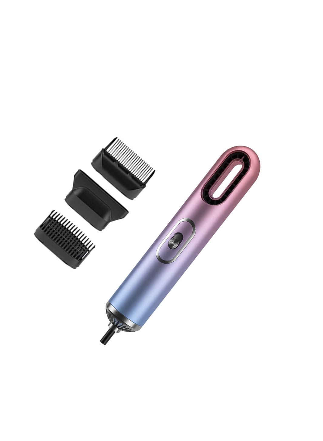 High Power Hair Dryer, 3 in 1 Extravagant Multifunctional Electric Hair Styler Brush Blow Dryer, 800W Hot Air Brush Leafless Curly Straight Hair Dryer, Purple