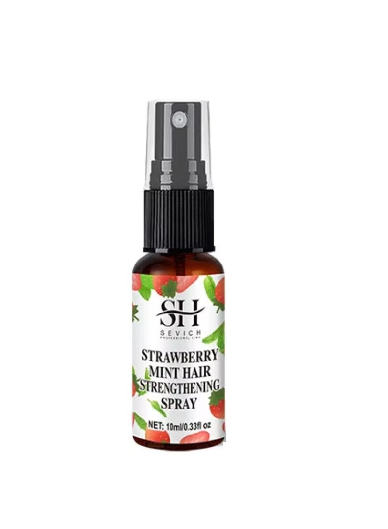 Strawberry Mint Hair Strengthening Spray Hair Growth Oil Pure and Natural Healthy Hair and Scalp Strawberry Mint Hair Growth Spray Strengthens Hair Follicles and Hair Growth with Batana Oil 10ml
