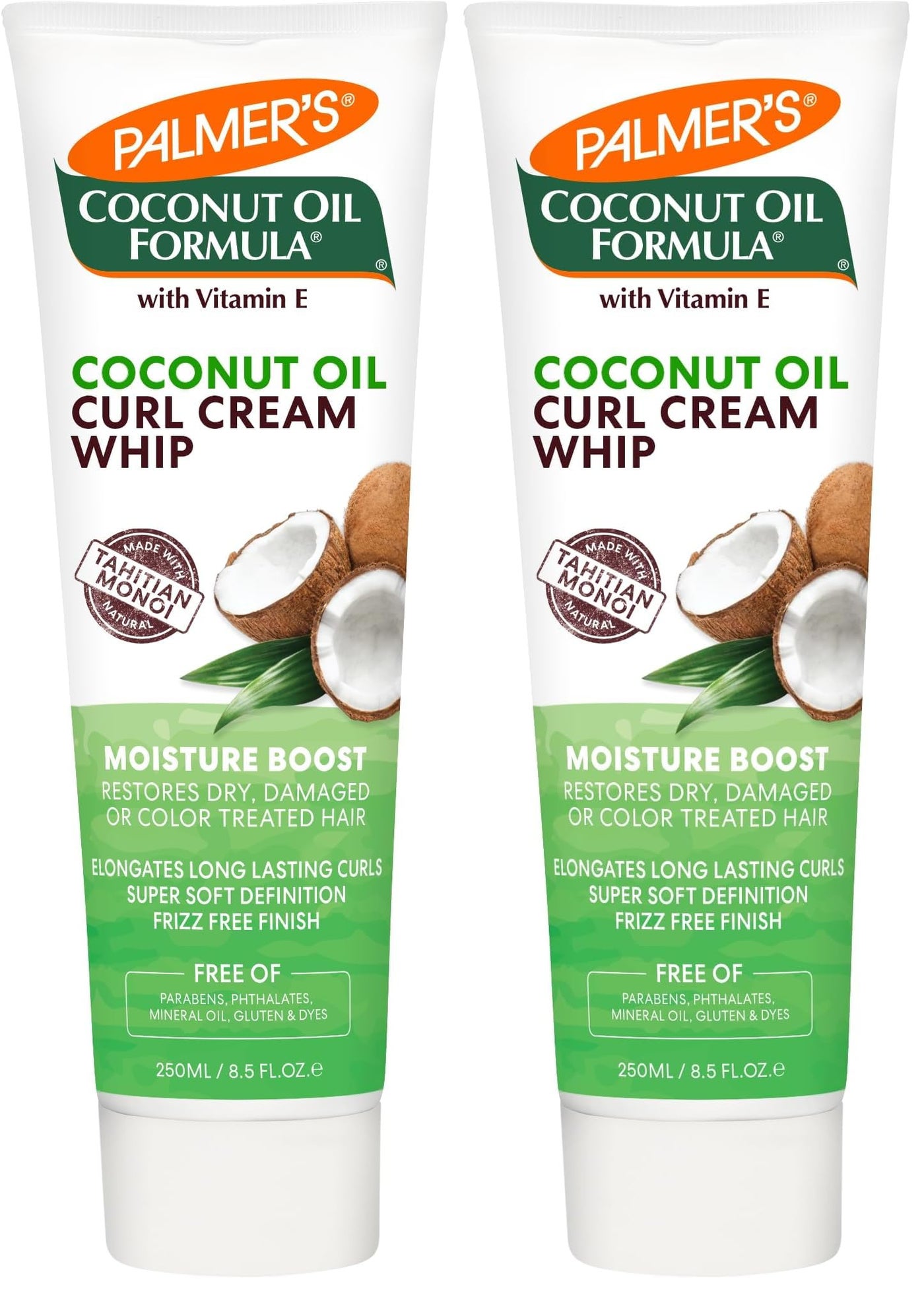 Palmer's Coconut Oil Formula Moisture Boost Curl Whip Cream, 8.5 oz. (Pack of 2)