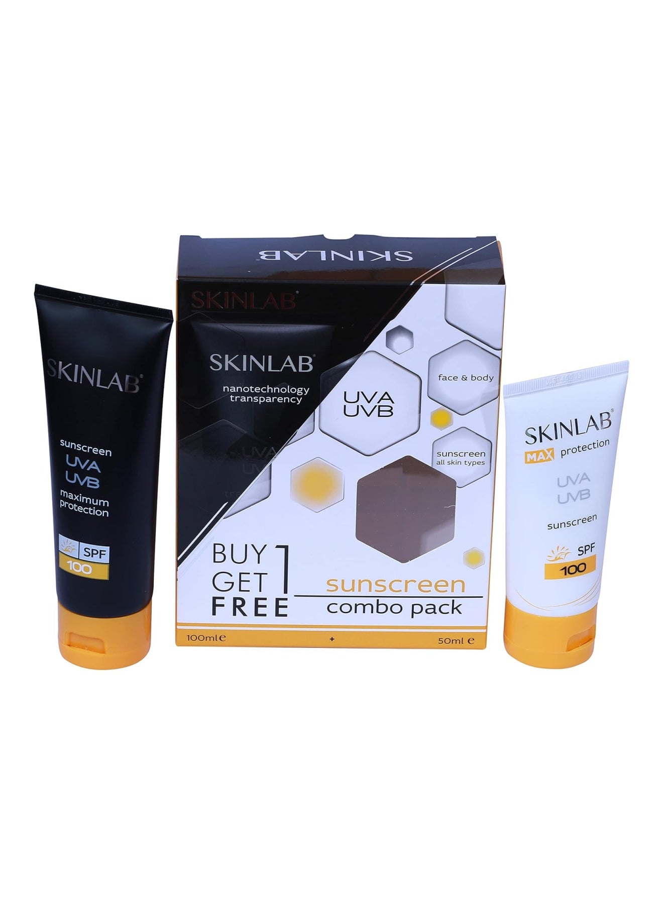 Spf100 Sunscreen Combo Pack, 100Ml & 50Ml