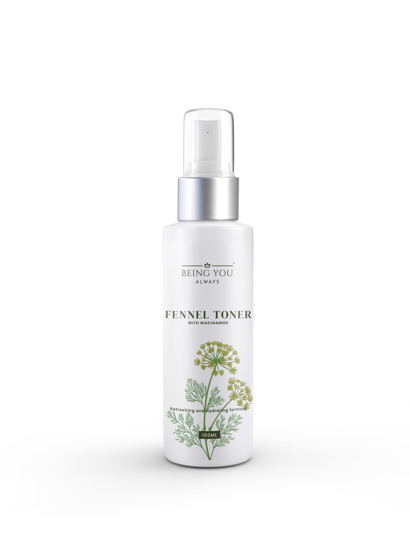 Face Toner enriched with Fennel Seeds Extract and Niacinamide. Experience its profound cleansing properties, skin hydration, and pore-tightening benefits-100 ml