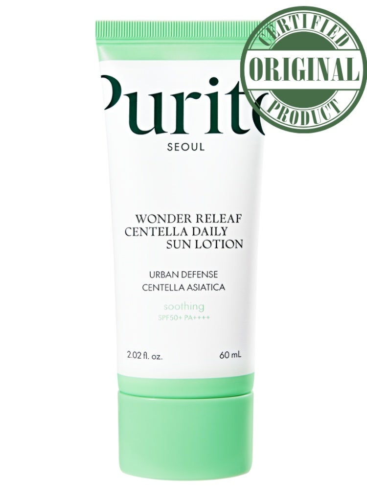 Sensitive & Irritated Skin Protection – Purito Wonder Releaf Centella Daily Sun Lotion SPF50+ PA++++ for Calming, Hydrating UV Defense
