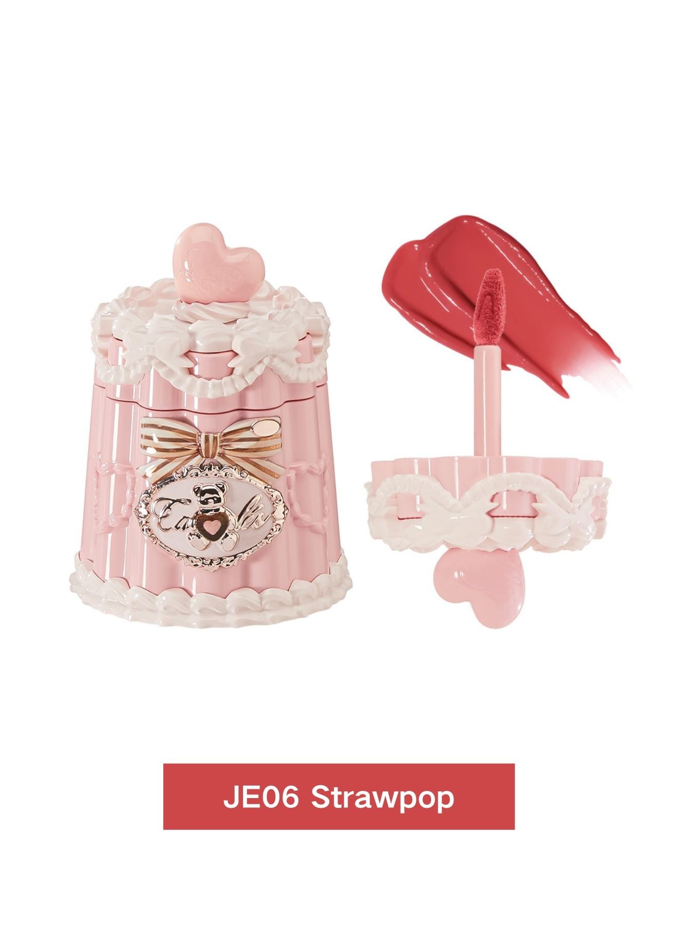 The Sweetie Bear Collection Coating Lip Jelly – JE06 Strawpop|Strawberry Ruby Gloss