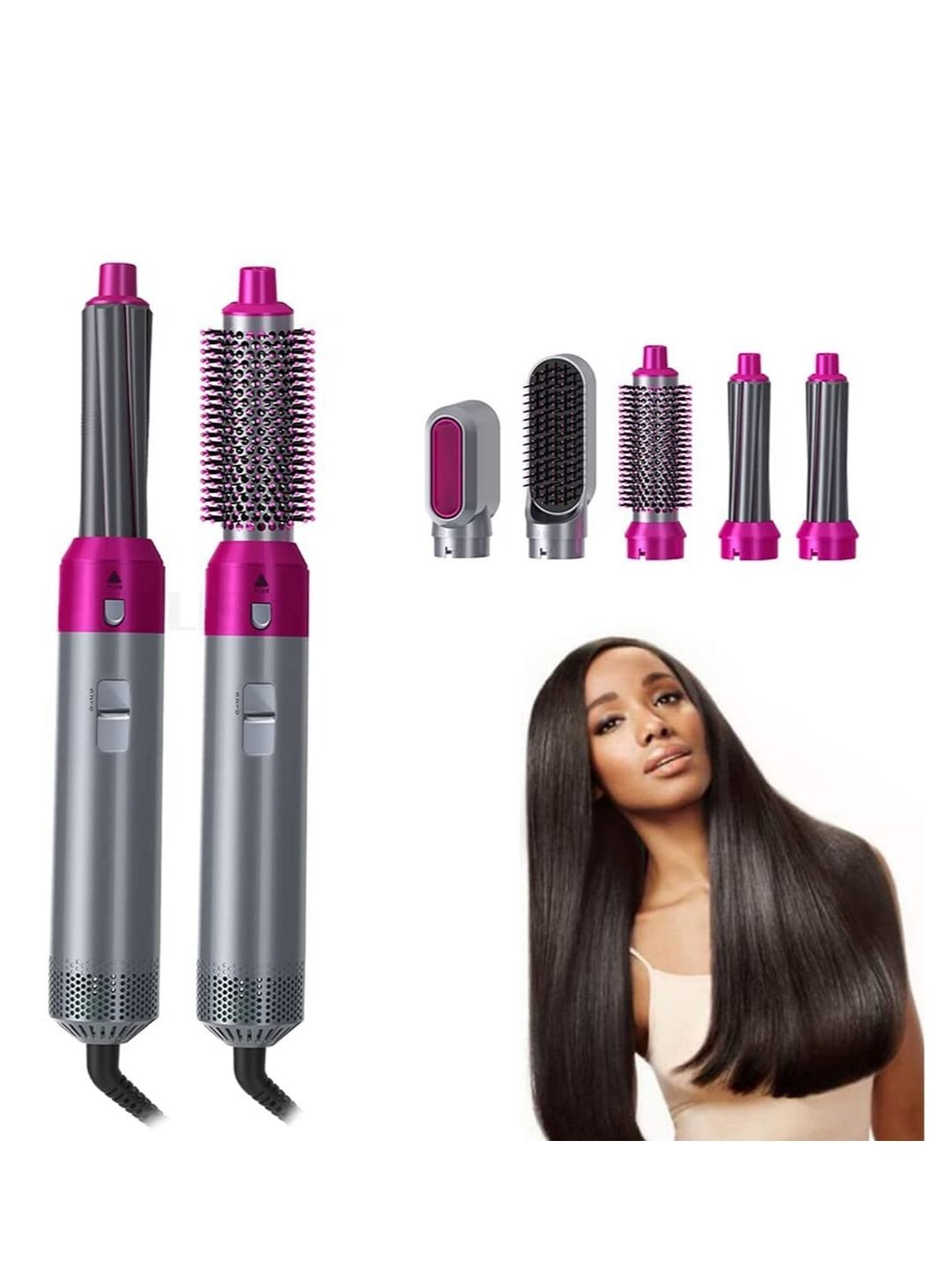 Hair Dryer Brush 5 In 1 Hair Blower Brush Hot Air Styler Comb One Step Hairdryer Electric Blowing Hair Dryer Auto Curling Iron