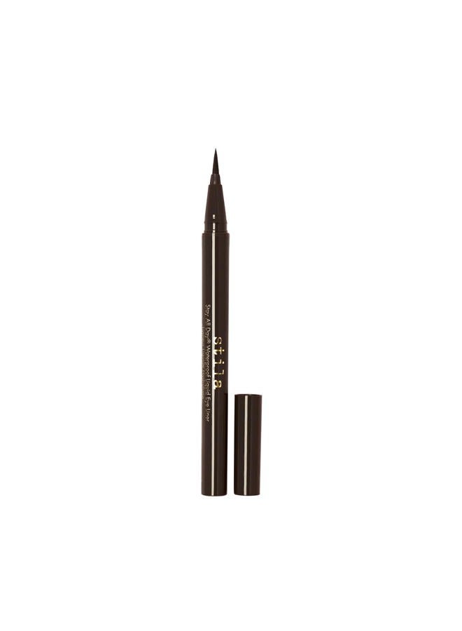Waterproof Liquid Eye Liner, Stay All Day Makeup with Fine Brush Tip Lasting Satin Finish, Smudge-Proof & Transfer-Resistant