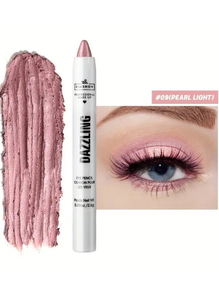 Vibrant Pearl Glitter Eyeshadow Pen - Liner & Shadow Combinations - Waterproof, Sweat-Proof, Smudge-Proof, Brightening Highlighter for Music Festivals, Under Crease, Eyelid Application #9