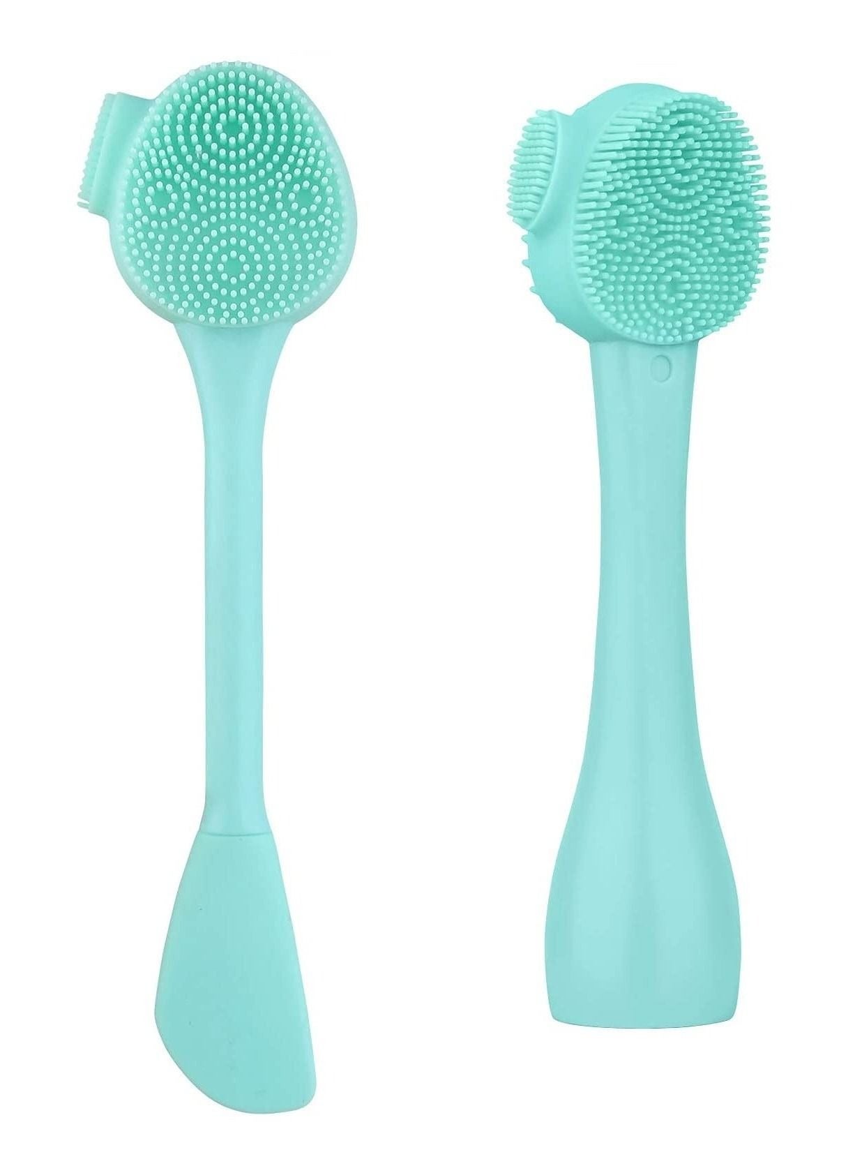 Silicone Manual Cleansing Brush, 2Pcs All-in-one Facial Cleansing Brush, Exfoliating Brush, Cream Applicator, Very Suitable for Facial Cleansing, Maintenance and Makeup