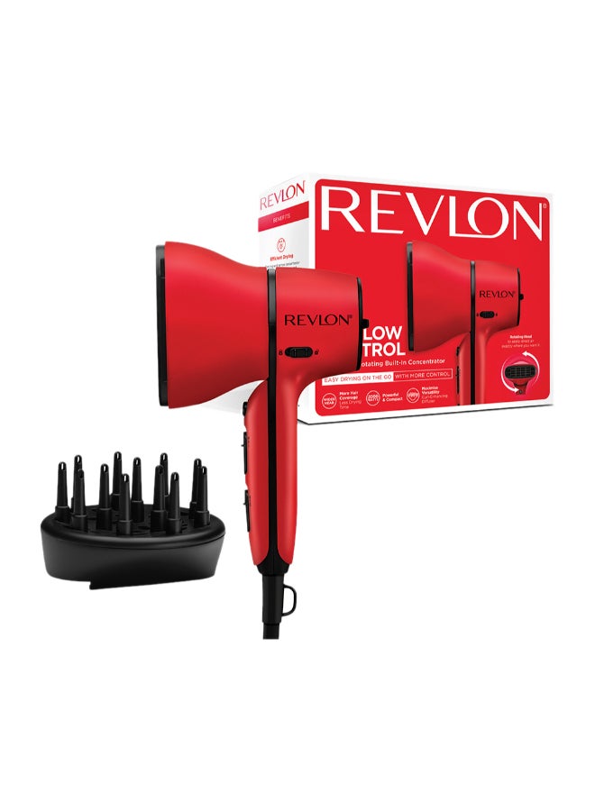 Revlon Hair Dryer with Rotating Built-in Concentrator, 2000 Watts; 1.8Mtr cord