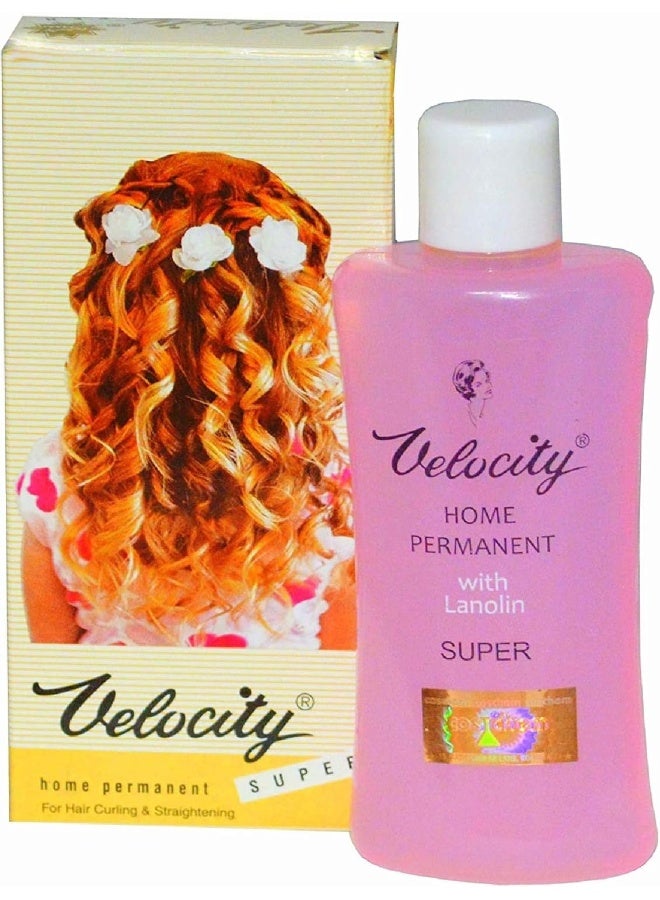 VELOCITY HOME PERMANENT - For Hair Curling and Straightening (Baby Pink)