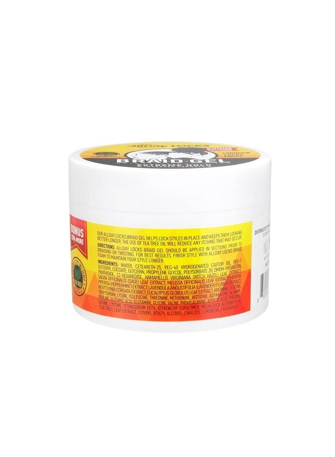 Braid Gel | Extreme Hold, Smooths & Tames Frizz | No Flaking or Drying | High Shine, Long Lasting for Braids, Locks, Twists, Cornrows | 5 oz, 2-pack