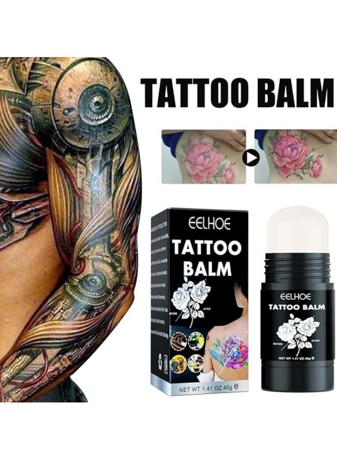 Tattoo Aftercare Balm, Tattoo Balm for Old & New Tattoo Healing, Moisturizer and Brightener for Color Enhance, Vegan Tattoo Cream No-Petroleum 1.41 Oz