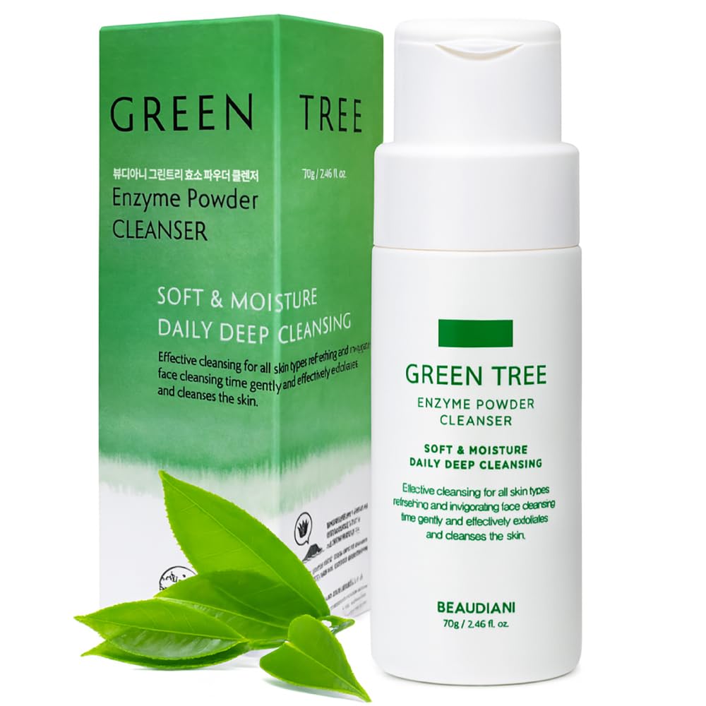 BEAUDIANI Green Tree Enzyme Powder Face Wash â€“ Gentle Exfoliating & Hydrating Skin Facial Cleanser