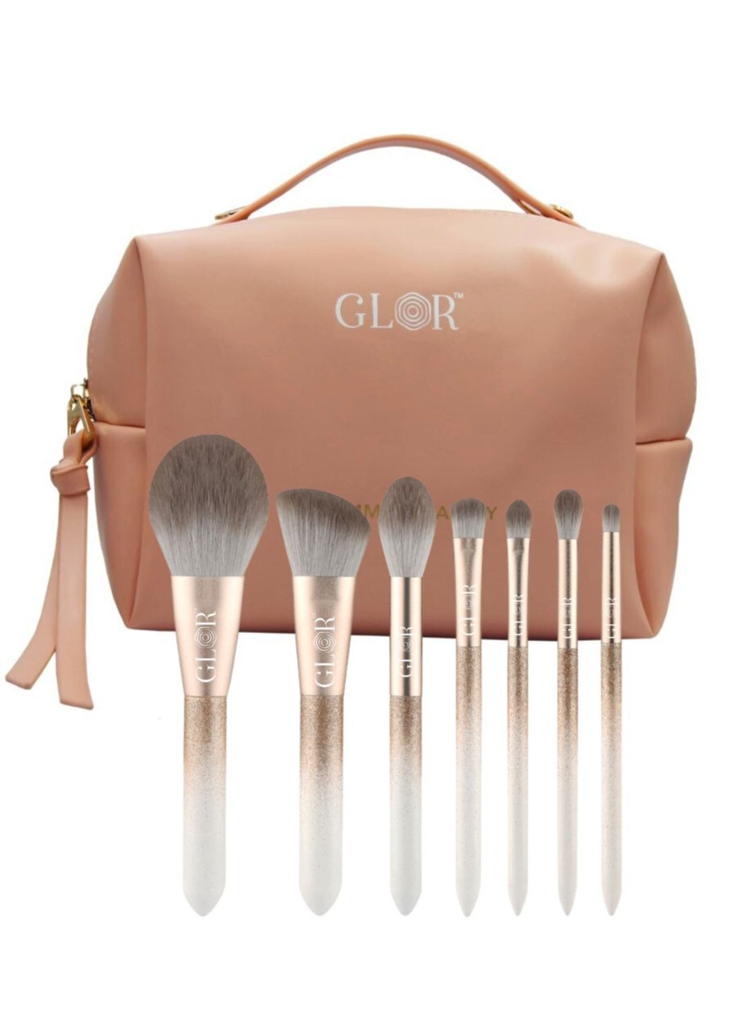 Glor Cosmetic bag Plus 7 Makeup Brush Set