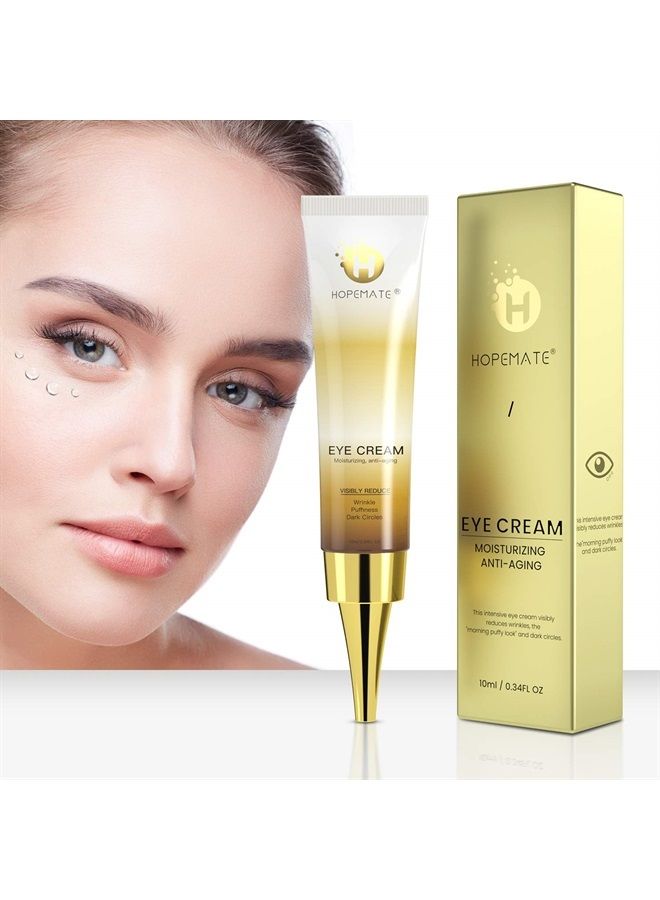 Anti Age Eye Cream, Reduce Dark Circles, Puffiness Under Eye Bags,Effective Anti-Wrinkles Treatment, Anti-Aging Eye Gel with Hyaluronic Acid Natural and Organic Anti Aging Eye Balm To Reduce