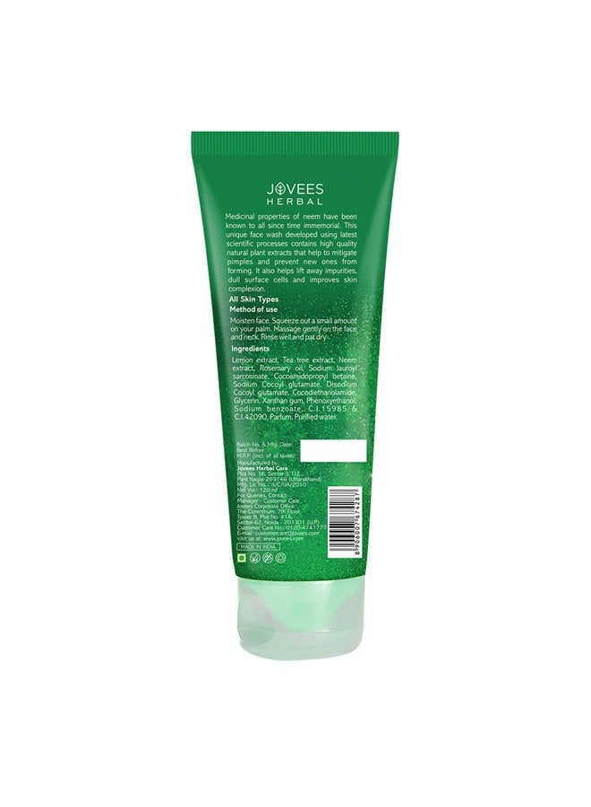 Jovees Herbal Neem Face Wash 120ml | With Neem, Tea Tree & Lemon Extract | Oil Control, Prevents Pimples & Acne | For Oily & Acne-Prone Skin, Men & Women - image 2