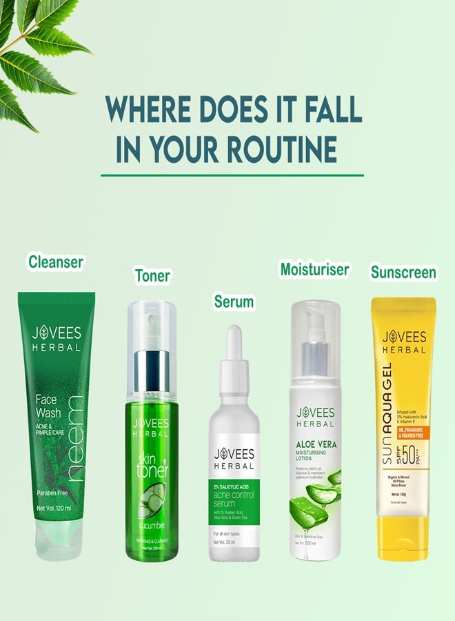 Jovees Herbal Neem Face Wash 120ml | With Neem, Tea Tree & Lemon Extract | Oil Control, Prevents Pimples & Acne | For Oily & Acne-Prone Skin, Men & Women - image 6