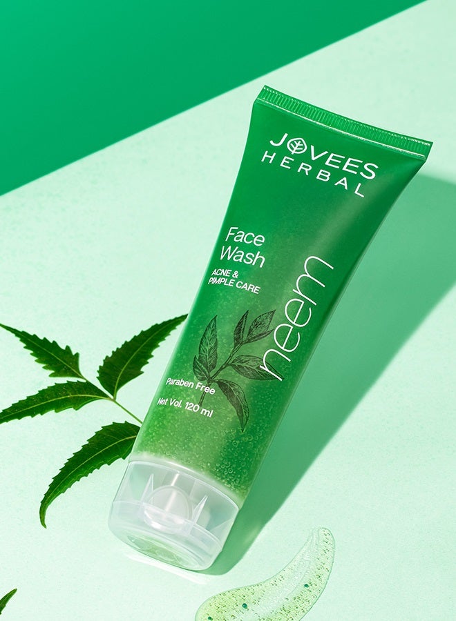 Jovees Herbal Neem Face Wash 120ml | With Neem, Tea Tree & Lemon Extract | Oil Control, Prevents Pimples & Acne | For Oily & Acne-Prone Skin, Men & Women - image 7