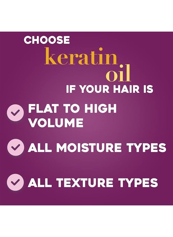 Anti-Breakage + Keratin Oil Fortifying Anti-Frizz Conditioner for Damaged Hair & Split Ends, with Keratin Proteins & Argan Oil, Paraben-Free, Sulfate-Free Surfactants, 13 fl oz