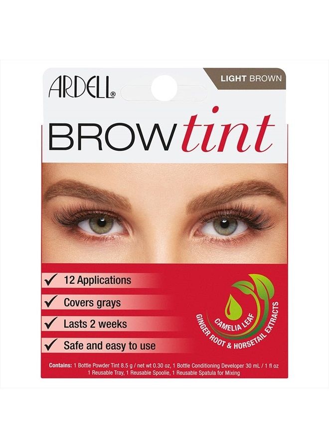 Brow Tint in Light Brown, Semi-permanent Brow Dye Kit, 1 pack