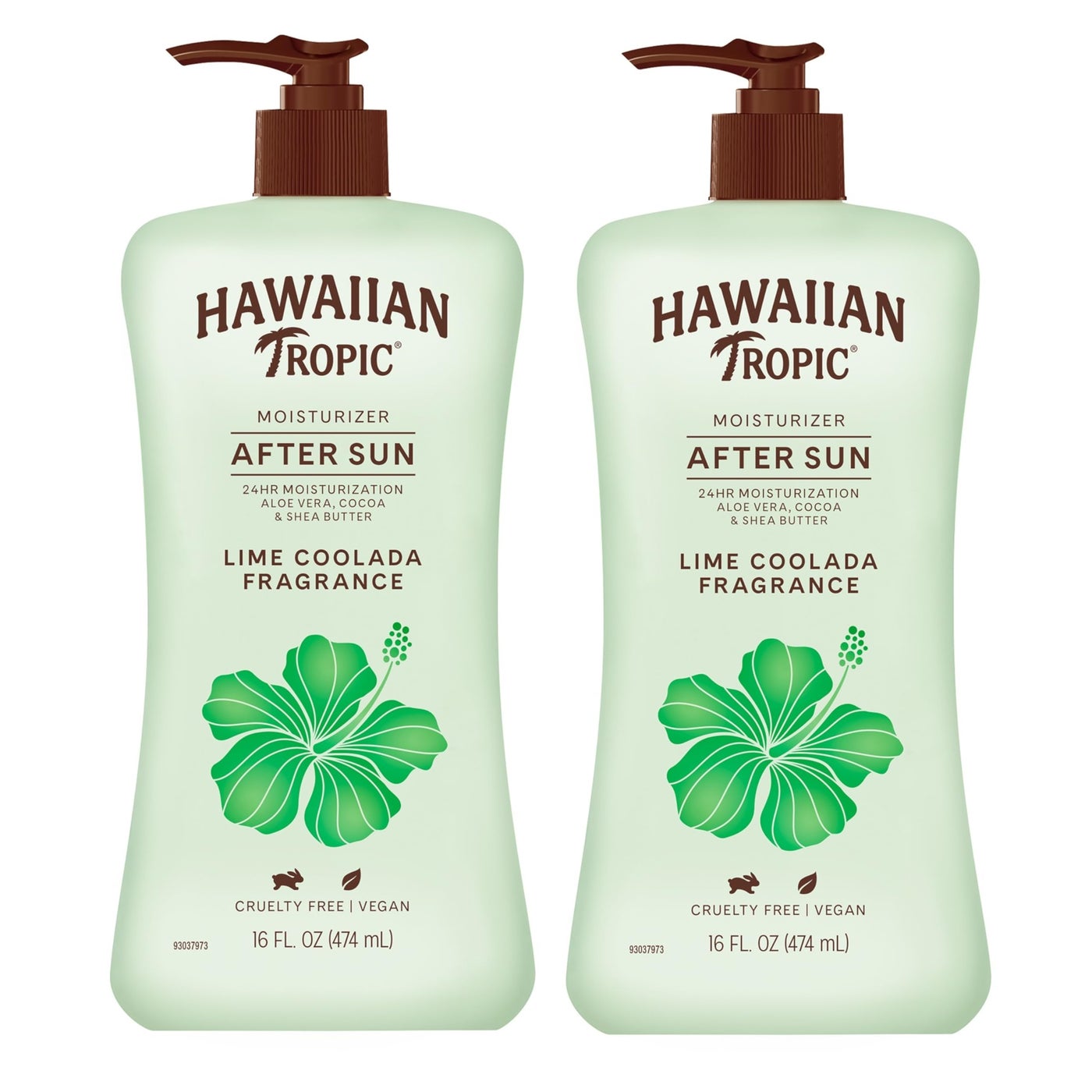 Hawaiian Tropic Lime Coolada After Sun Lotion | After Sun Care, Skin Care, Daily Moisturizing Lotion with Aloe, Cocoa Butter & Shea Butter, 16Fl Oz each Twin Pack
