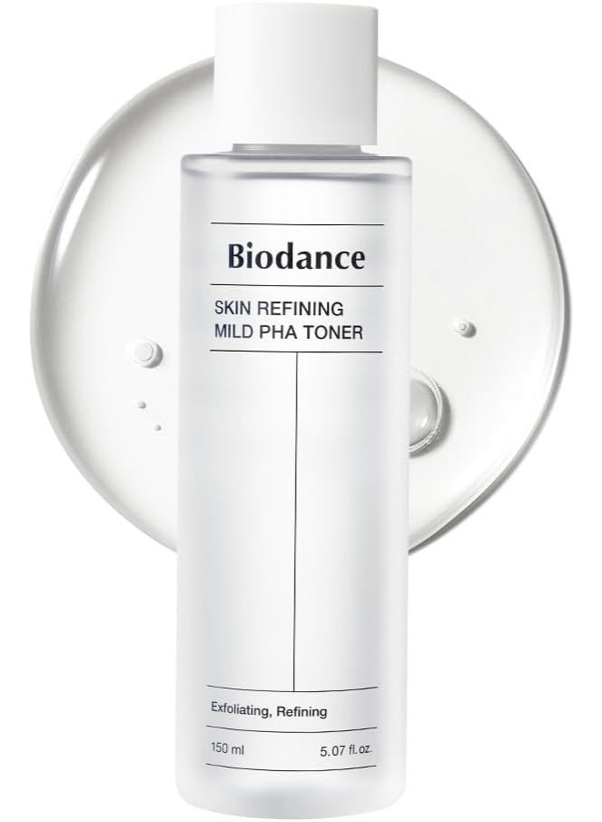 Biodance Skin Refining Mild PHA Toner, Gentle Exfoliating Face Toner for Sensitive Skin with Ceramides & NMF | 5.07 fl.oz,150ml