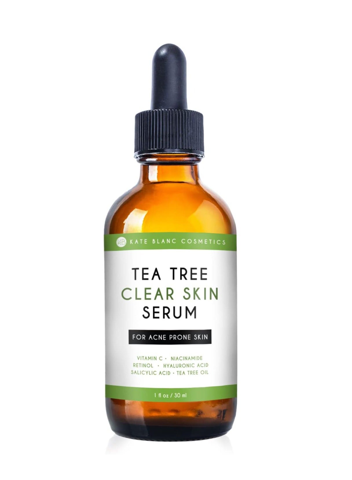 Tea Tree Serum for Face and Acne Prone Skin (1oz). Tea Tree Oil Face Serum to Fight Acne Scars, Pimples, Dark Spots. Promotes Clear Skin for Teens