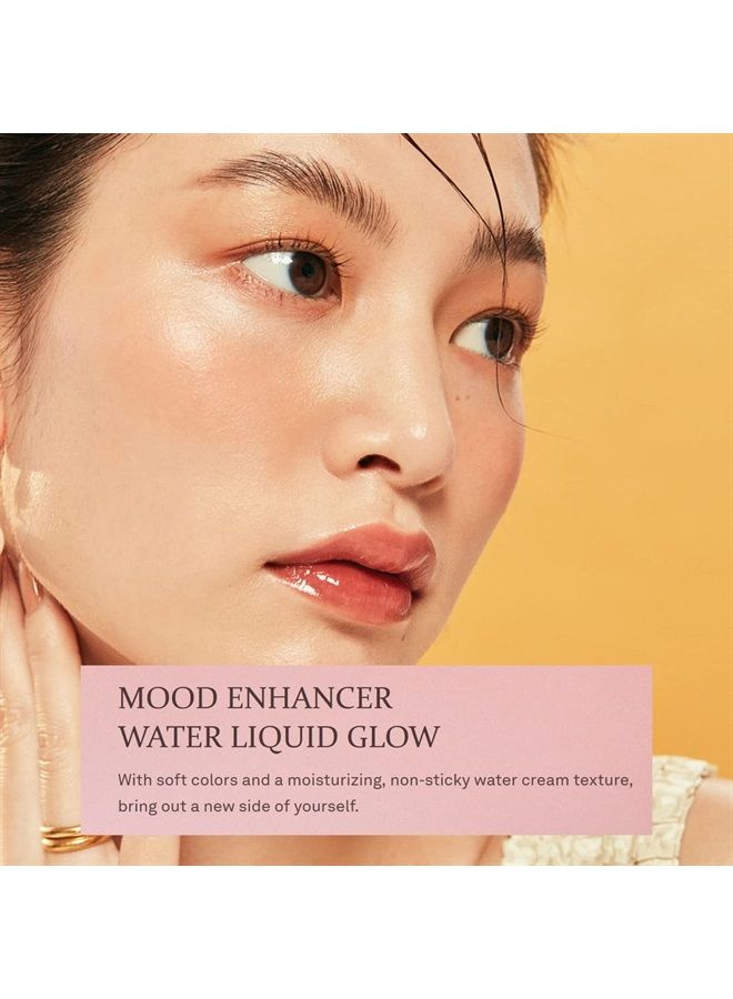 Mood Enhancer Water Liquid Glow - Non-Sticky & Waterproof Lip Stain for Women - Long Wearing Lip Gloss for Natural and Glass Glow - Moisturizing Liquid Makeup, 0.16 fl.oz. (BORDERLESS)