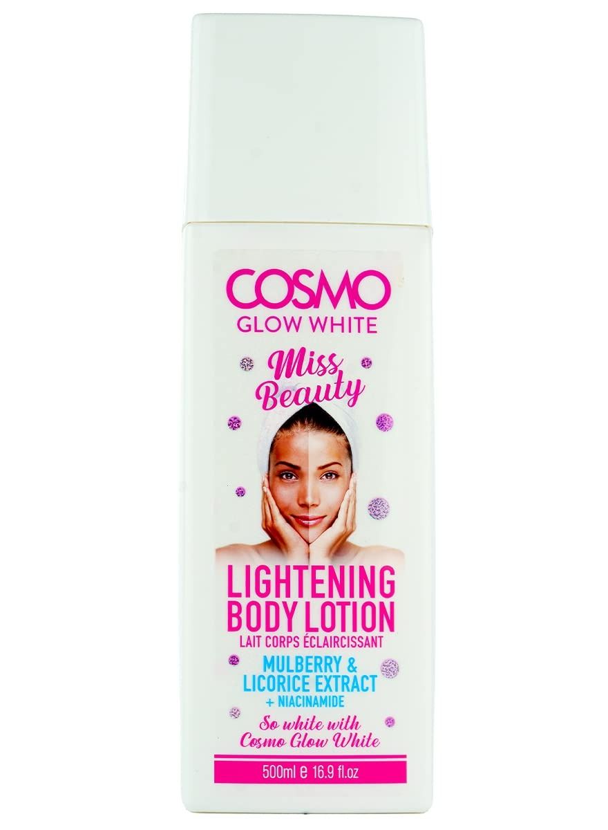Cosmo Glow White Lightening Body Lotion 500ml, Mulberry & Licorice Extract, Reduce the Appearance of Wrinkles, For Men and Women