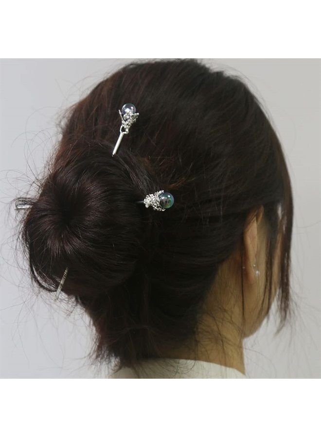 Chinese Hair Stick for Long hair Metal Hair Pins for Buns Vintage Hair Sticks for Women Daily Party F
