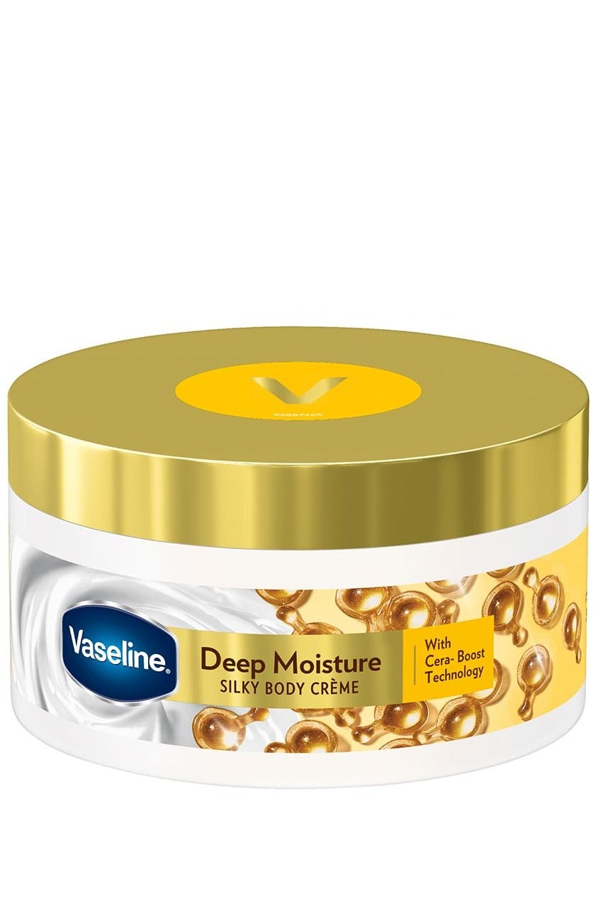 Vaseline Deep Moisture Silky Body Creme With Cera Boost Technology for Silky Smooth Skin   180 g