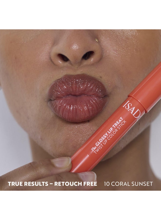 The Glossy Lip Treat Twist Up Color Stick 10 Coral Sunset - image 6
