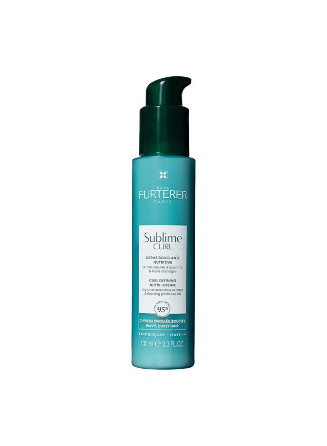 Rene Furterer SUBLIME CURL Curl Nutri-Activating Cream - For Curly, Wavy Hair - Curl Enhancing Leave-In - Humidity & Frizz Control - 3.3 fl. oz.
