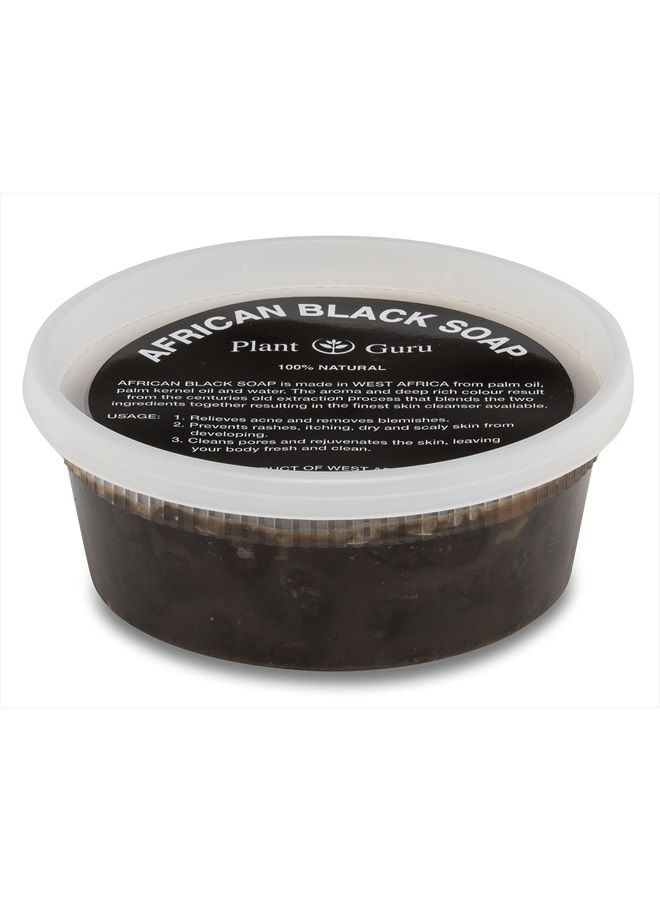 African Black Soap Paste 8 oz. 100% Raw Pure Natural From Ghana. Acne Treatment, Aids Against Eczema & Psoriasis, Dry Skin, Scars and Dark Spots. Great For Pimples, Blackhead, Face & Body Wash.