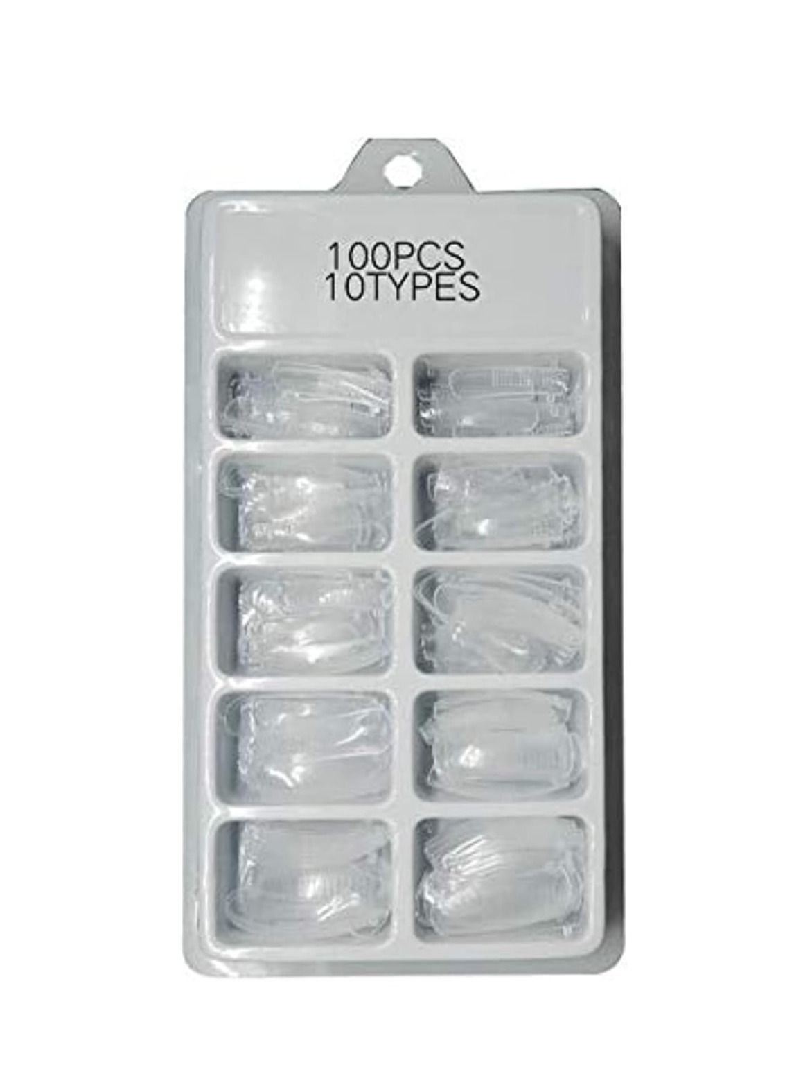 ORiTi 100pcs/bag Ballerina Nail art Tips Transparent/Natural False Coffin Nails art Tips Flat Shape Full Cover Manicure Nail Tips
