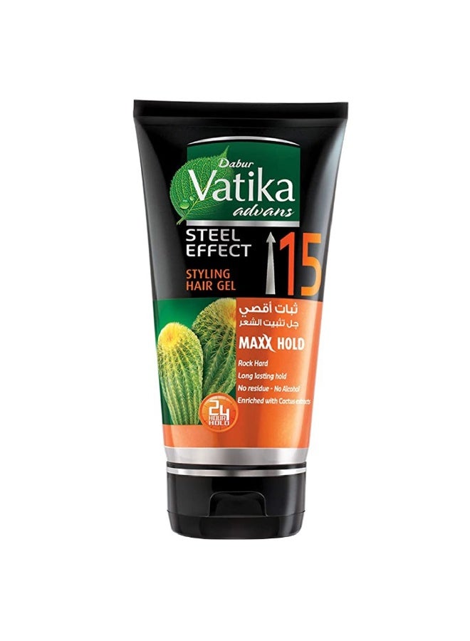 Vatika Advans Steel Effect 15 Maxx Hold Hair Styling Gel 150ml